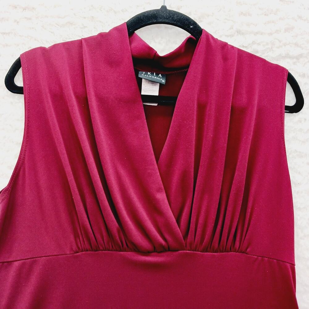 Blouse Babydoll Burgundy Going Out Top Club Night Y2K Romantic Soft Girl Size L